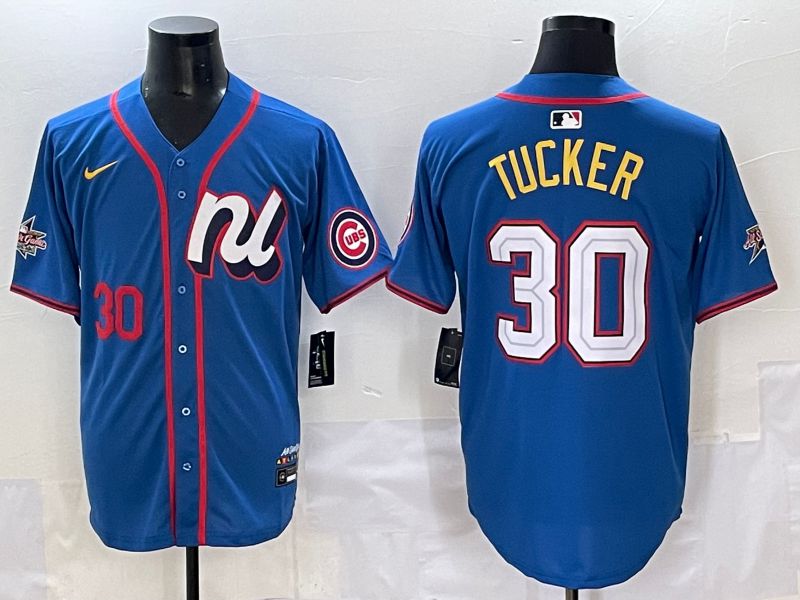 Men 2025 Chicago Cubs #30 Tucker Blue All star Nike MLB Jersey style 3->chicago cubs->MLB Jersey